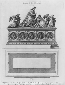 Graf van Karel VIII in de Basiliek Saint-Denis door Jean Marot